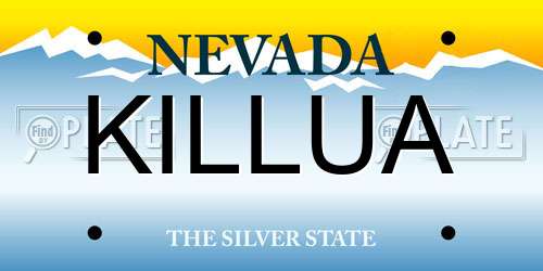 KILLUA Nevada License Plate