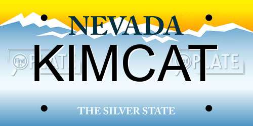 KIMCAT Nevada License Plate