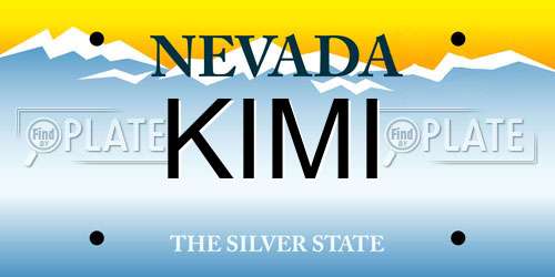 KIMI Nevada License Plate