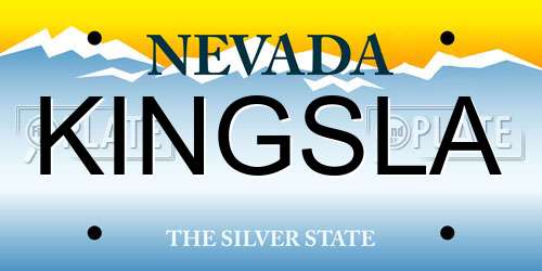 KINGSLA Nevada License Plate