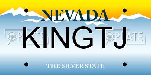 KINGTJ Nevada License Plate