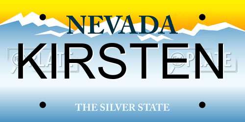 KIRSTEN Nevada License Plate