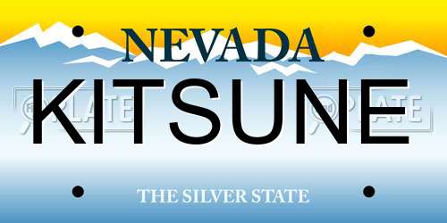 KITSUNE Nevada License Plate