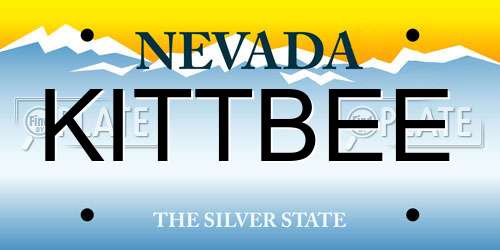 KITTBEE Nevada License Plate