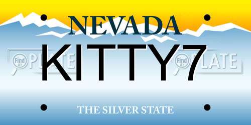 KITTY7 Nevada License Plate