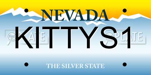 KITTYS1 Nevada License Plate