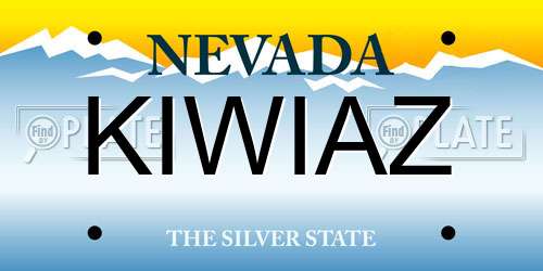 KIWIAZ Nevada License Plate
