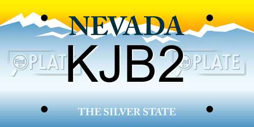 KJB2 Nevada License Plate