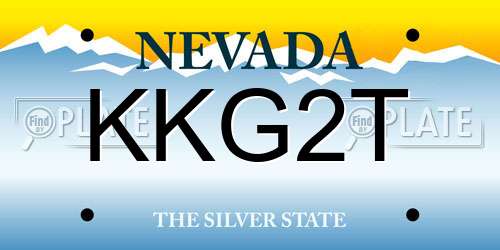 KKG2T Nevada License Plate