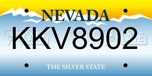 KKV8902 Nevada License Plate