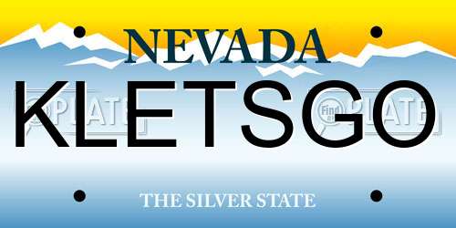 KLETSGO Nevada License Plate