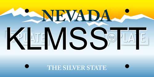 KLMSSTT Nevada License Plate