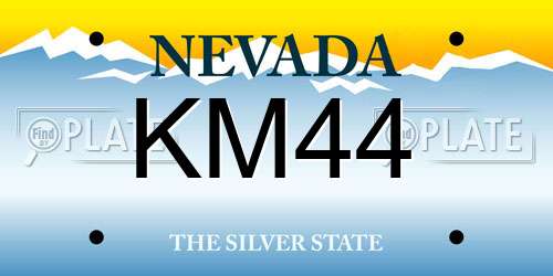KM44 Nevada License Plate