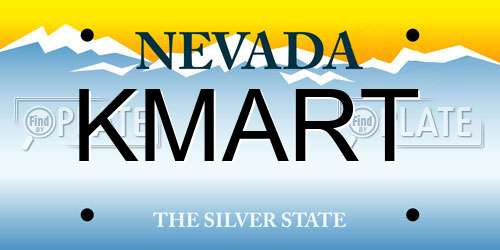 KMART Nevada License Plate
