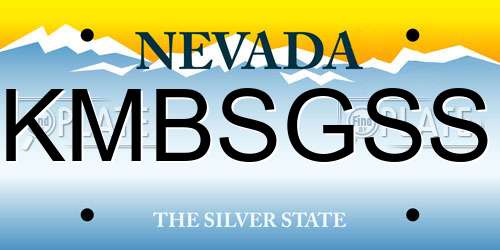 KMBSGSS Nevada License Plate
