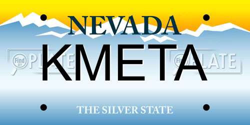 KMETA Nevada License Plate