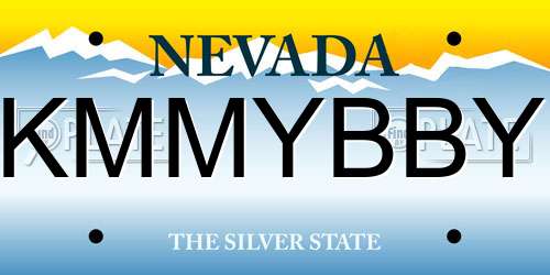 KMMYBBY Nevada License Plate