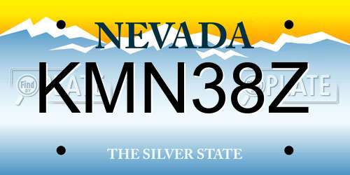 KMN38Z Nevada License Plate