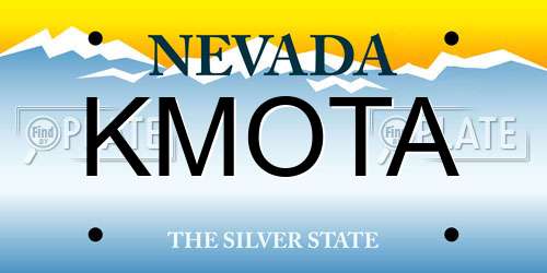 KMOTA Nevada License Plate