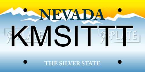 KMSITTT Nevada License Plate