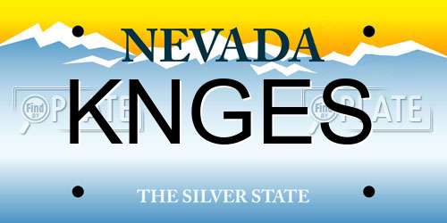KNGES Nevada License Plate