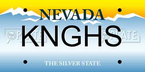 KNGHS Nevada License Plate