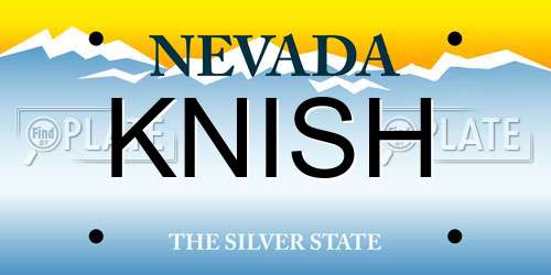 KNISH Nevada License Plate