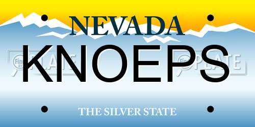 KNOEPS Nevada License Plate