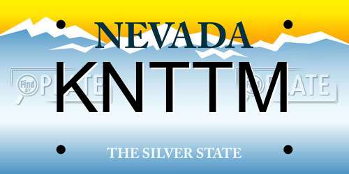 KNTTM Nevada License Plate