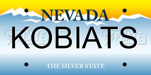 KOBIATS Nevada License Plate