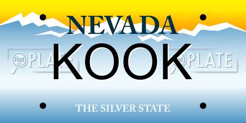 KOOK Nevada License Plate