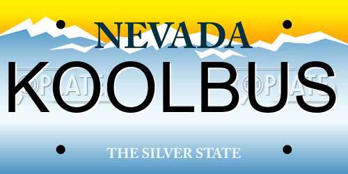 KOOLBUS Nevada License Plate