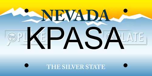 KPASA Nevada License Plate