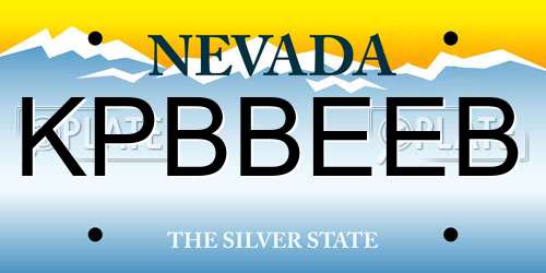 KPBBEEB Nevada License Plate