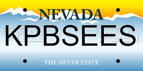 KPBSEES Nevada License Plate