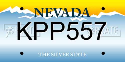 KPP557 Nevada License Plate