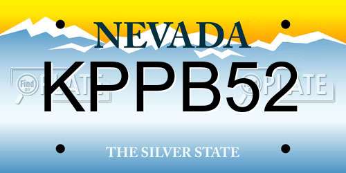 KPPB52 Nevada License Plate