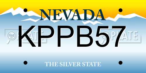 KPPB57 Nevada License Plate