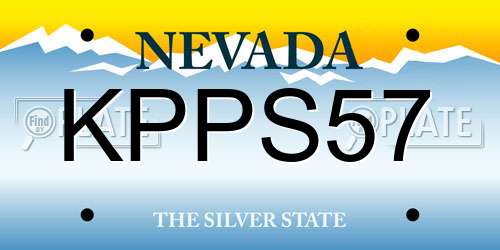 KPPS57 Nevada License Plate