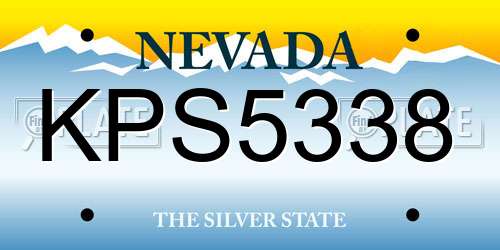 KPS5338 Nevada License Plate