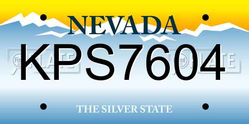 KPS7604 Nevada License Plate