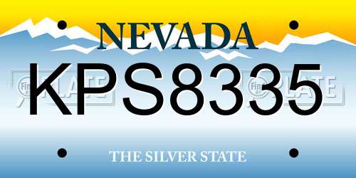 KPS8335 Nevada License Plate