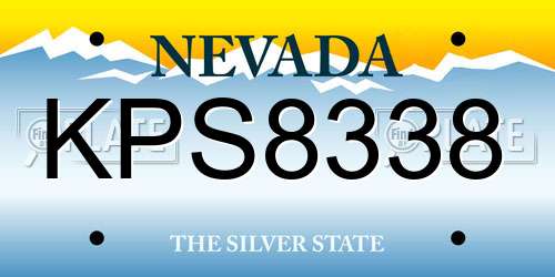 KPS8338 Nevada License Plate