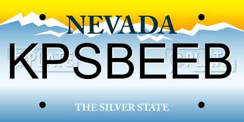 KPSBEEB Nevada License Plate