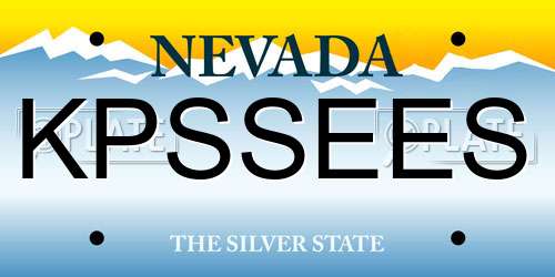 KPSSEES Nevada License Plate