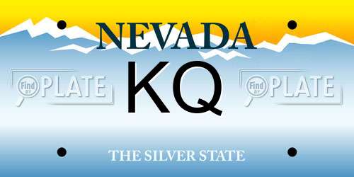 KQ Nevada License Plate