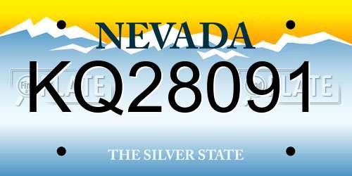 KQ28091 Nevada License Plate