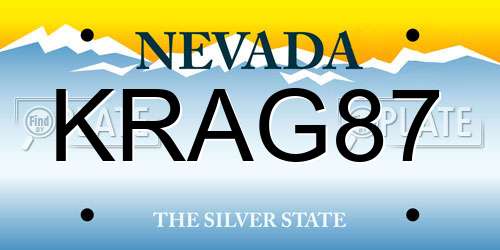KRAG87 Nevada License Plate