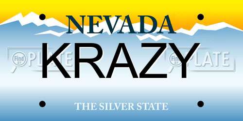 KRAZY Nevada License Plate