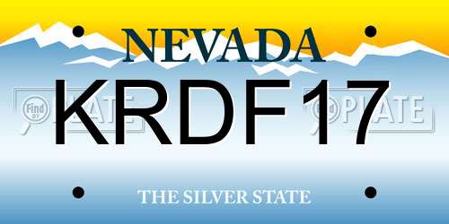 KRDF17 Nevada License Plate